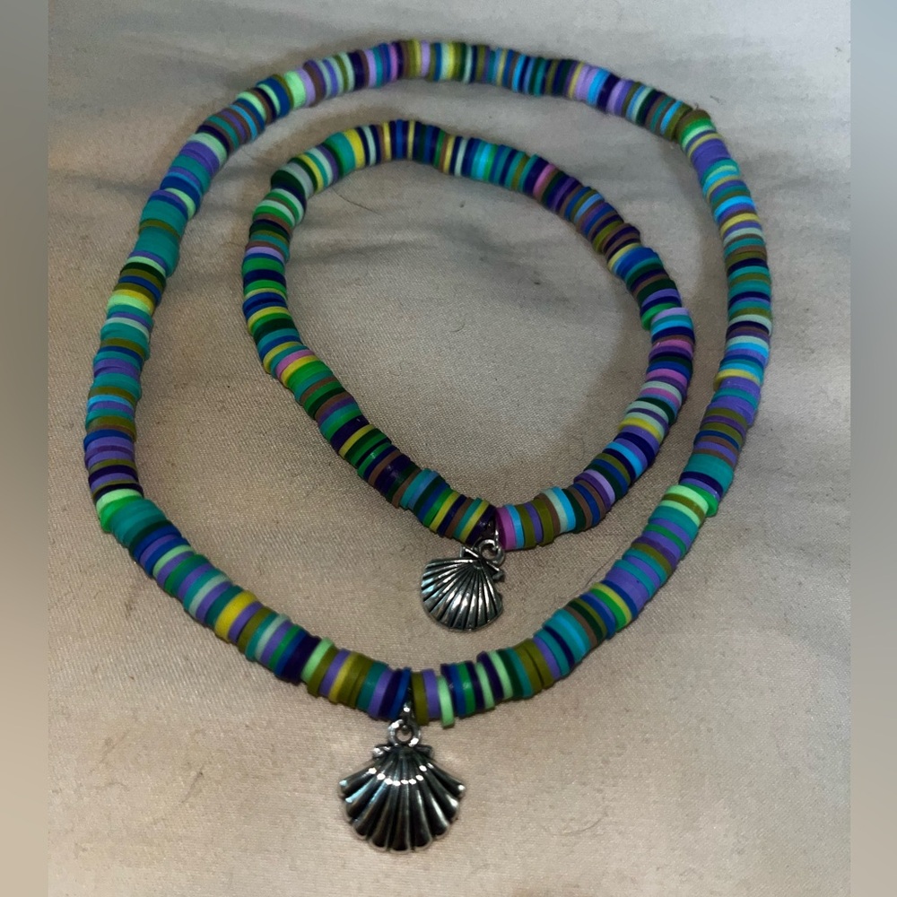 Handmade Clay Necklace and Bracelet Set